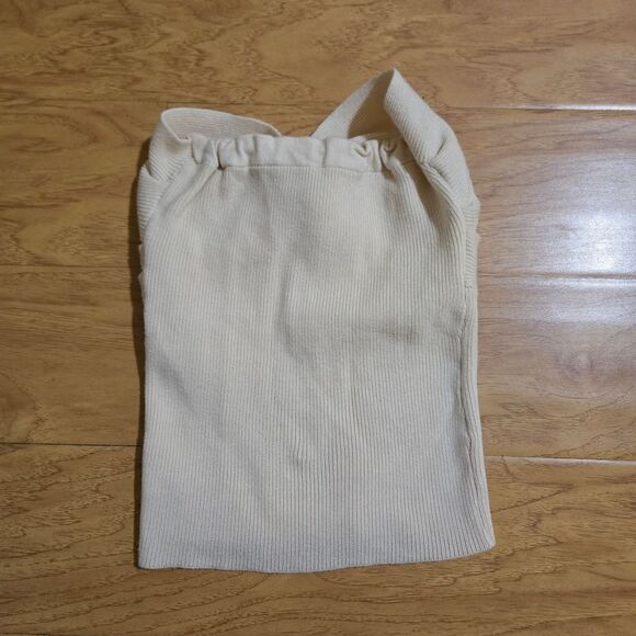 Cream Strapless Knit Top- XS - Picture 2 of 3